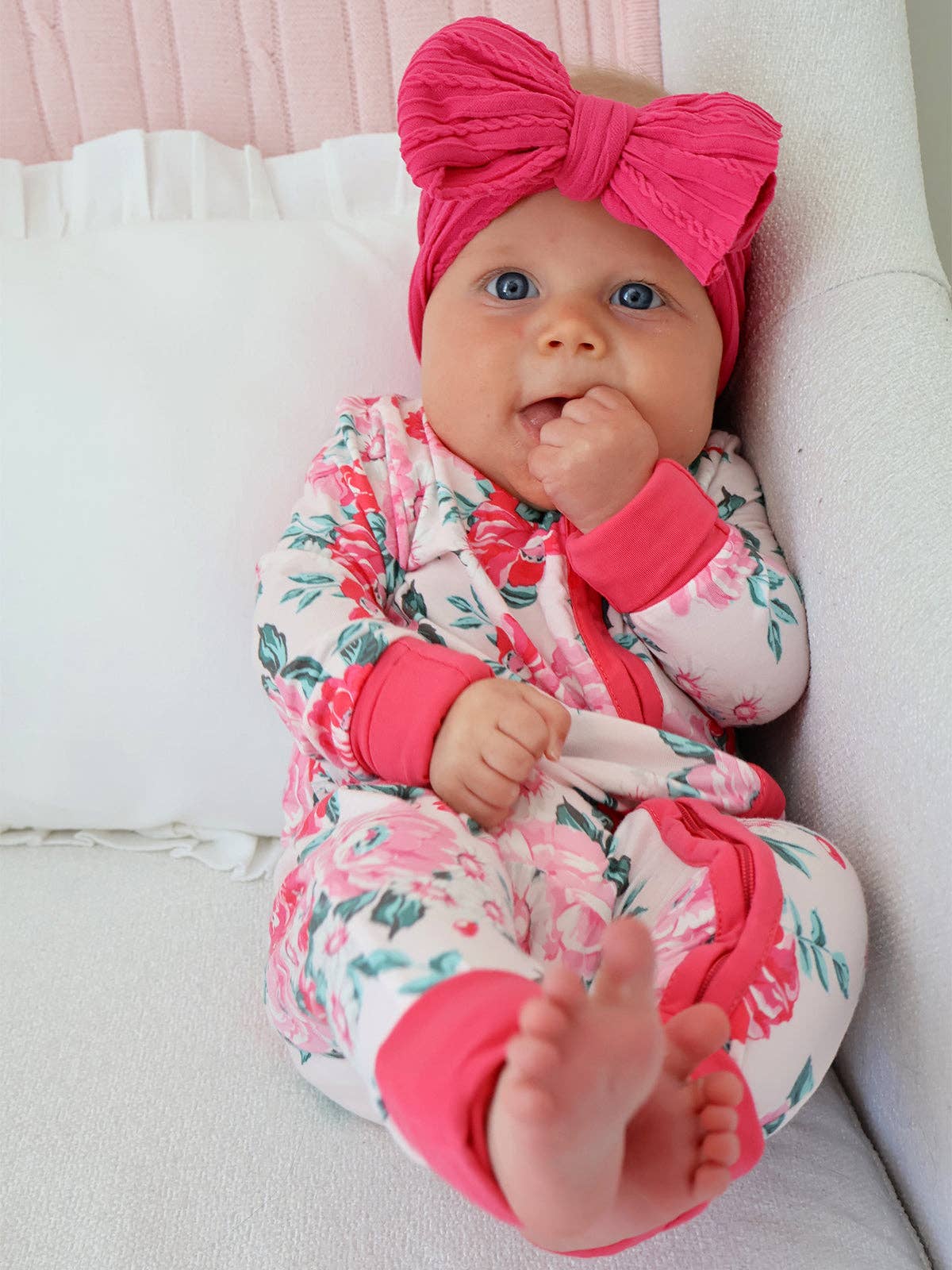 2-Way Zip Romper, Pink Splendor