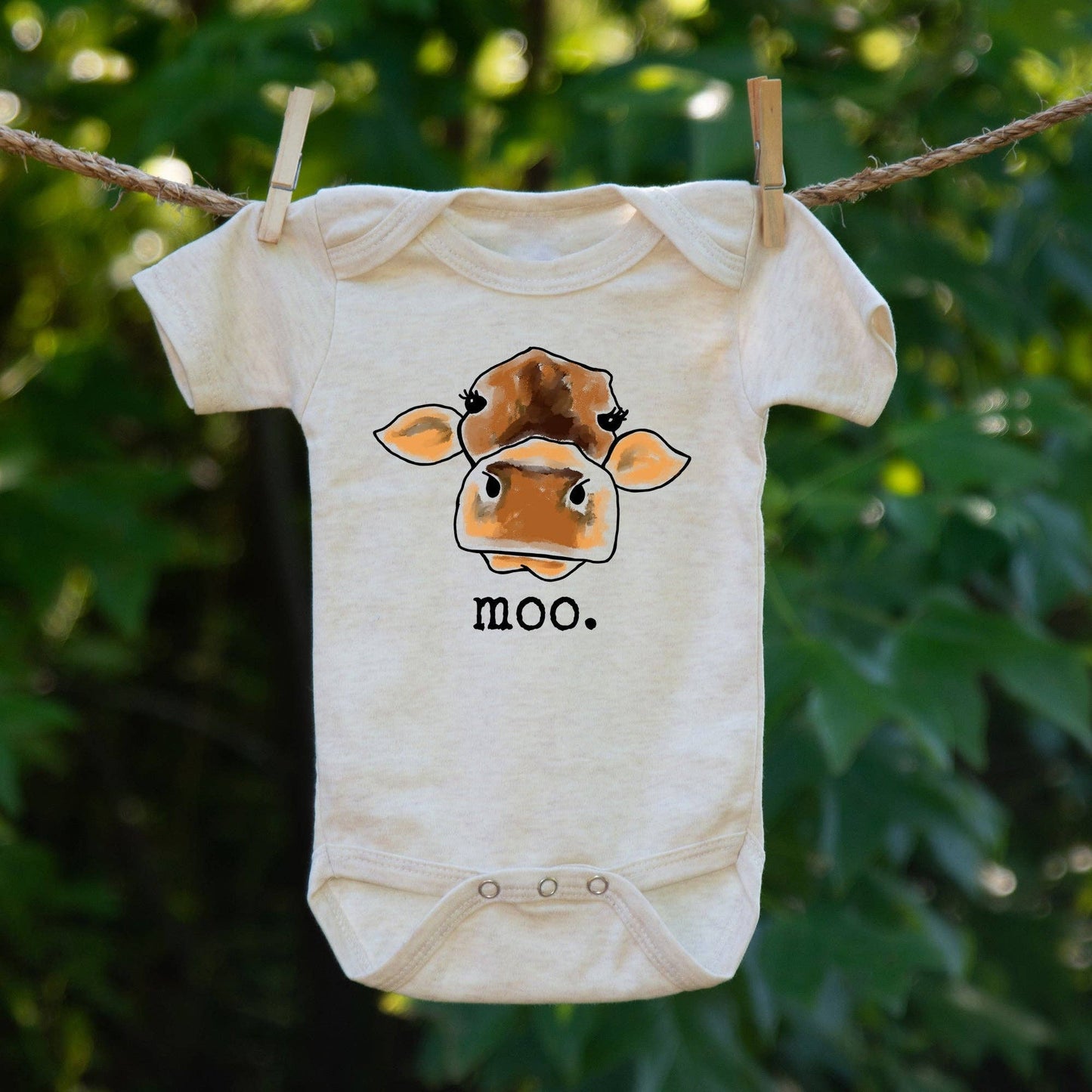 MOO Cow Farm Country Western Newborn Boutique Baby Clothing: 3-6M / Long sleeves