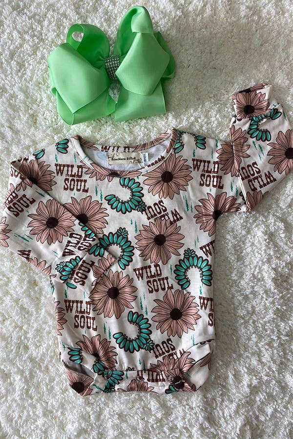 Wild Soul Flower & Jewel Print Romper