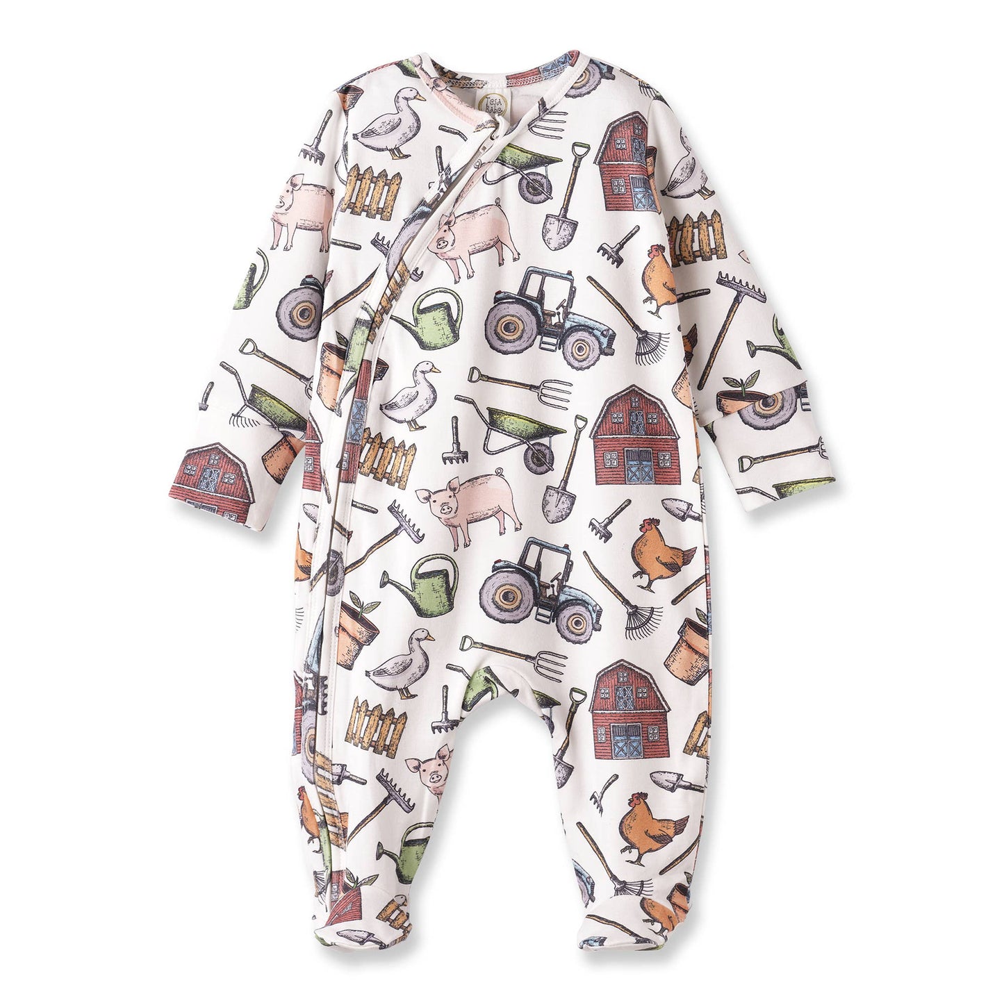 Farmer's Market Baby Zipper Romper Bamboo One-Piece
