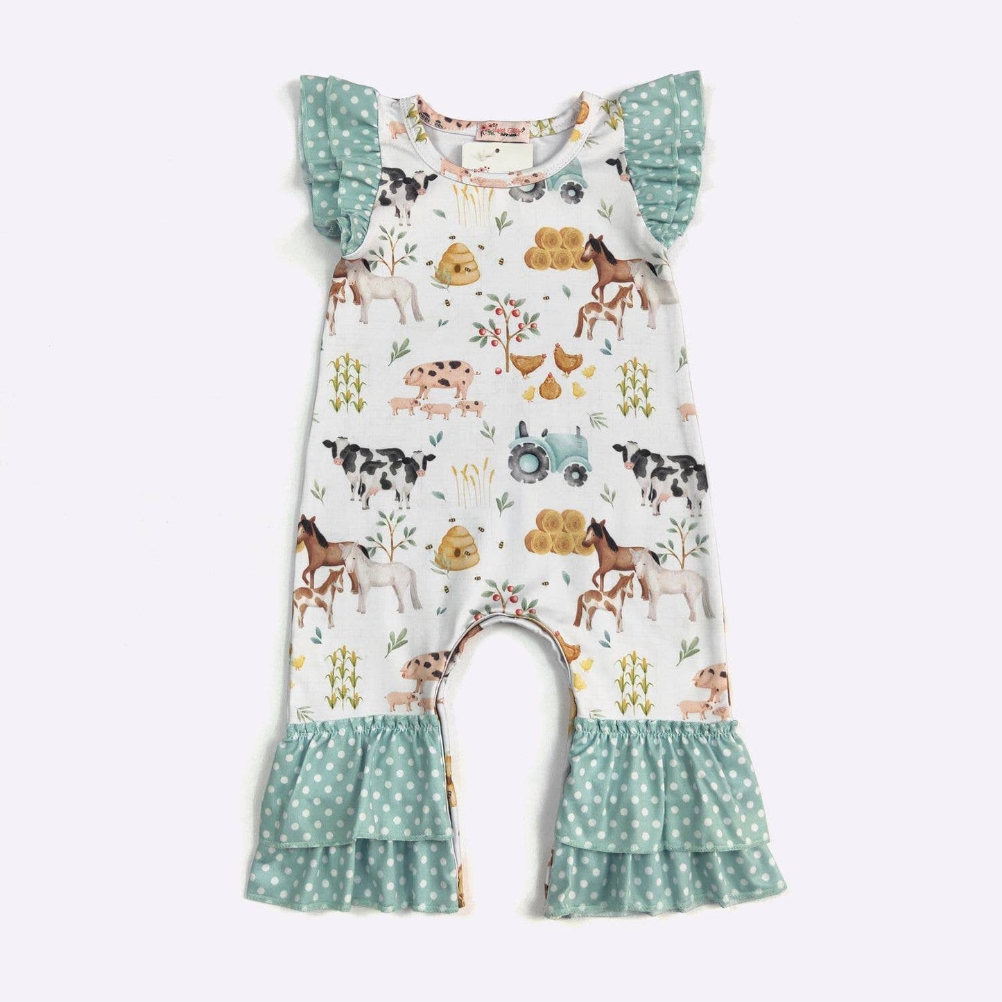 Hobby Farm Fall Baby Romper: 0/6mo