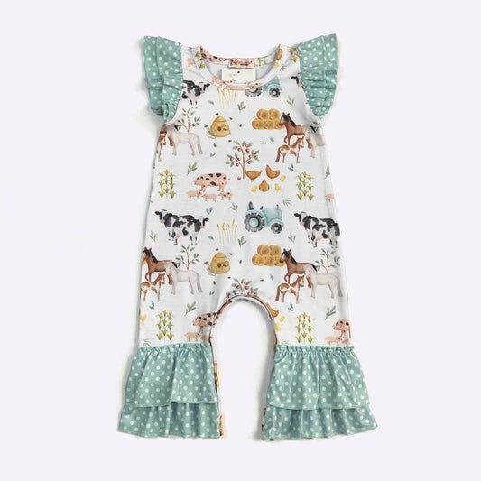 Hobby Farm Fall Baby Romper: 0/6mo