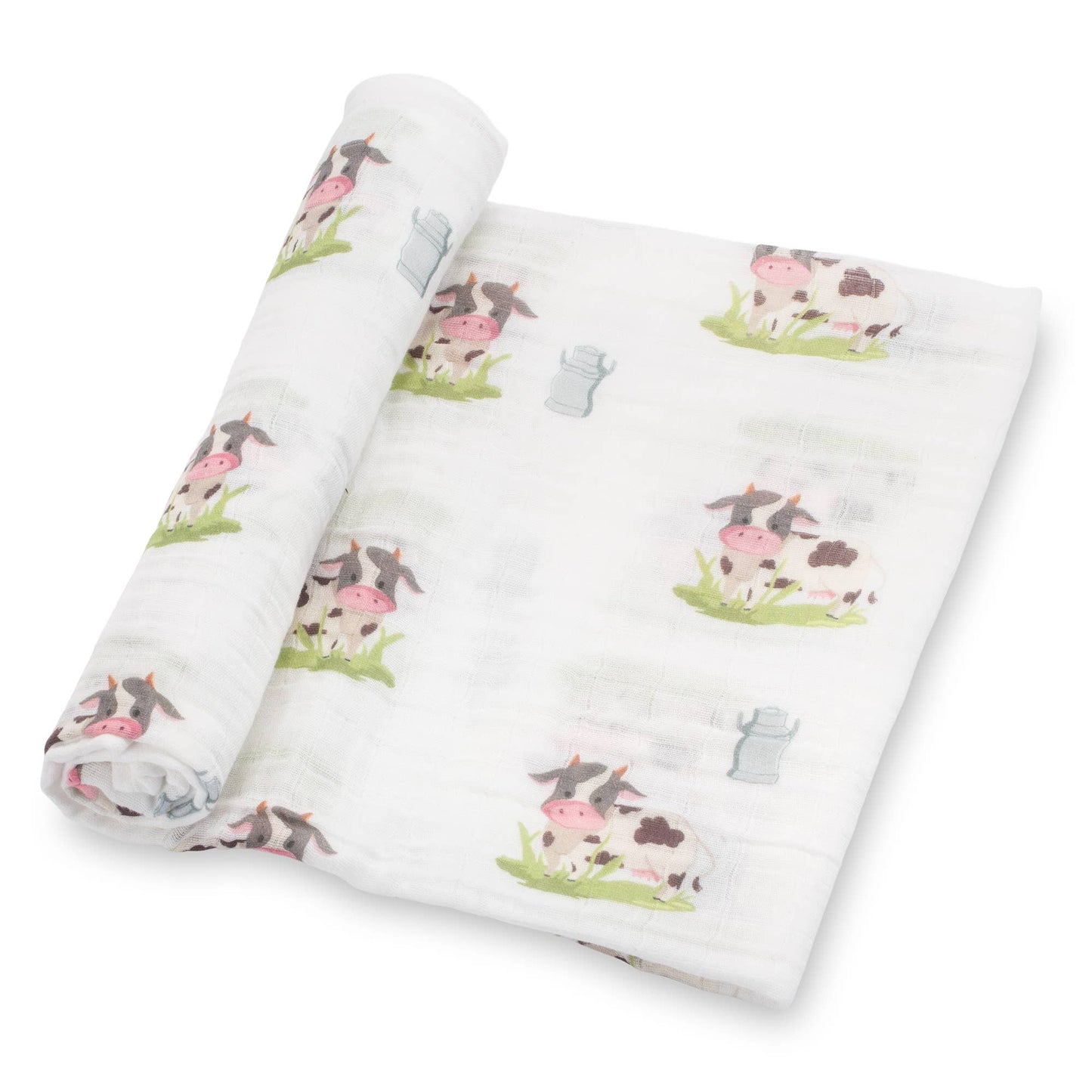 Moo Moo Here Farm Theme Baby Swaddle Blanket