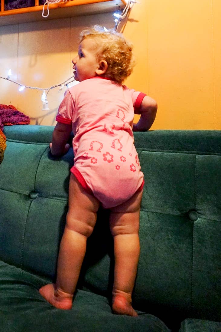 Pink Horse Baby Western Bodysuit: 12M