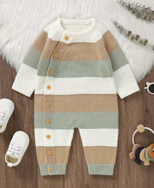 Baby Striped Sweater Romper
