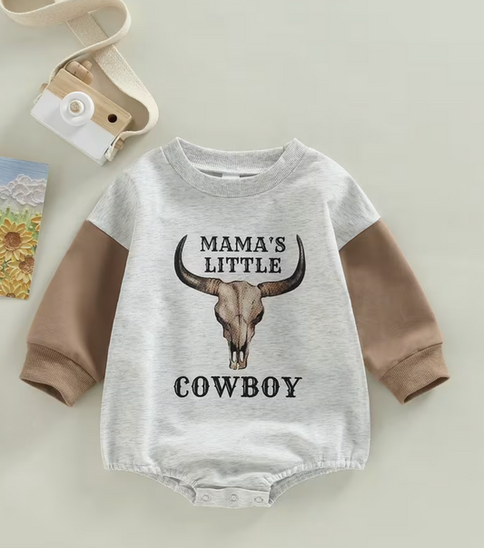 Bull Head  Long Sleeve Romper