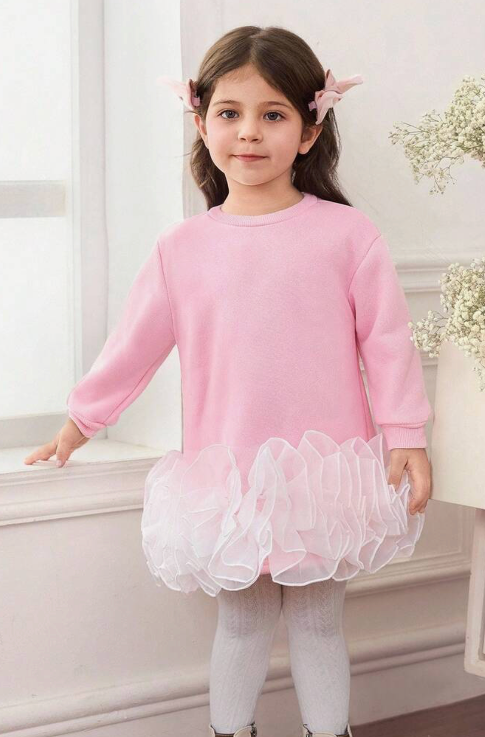 Pink Sweatshirt Dress