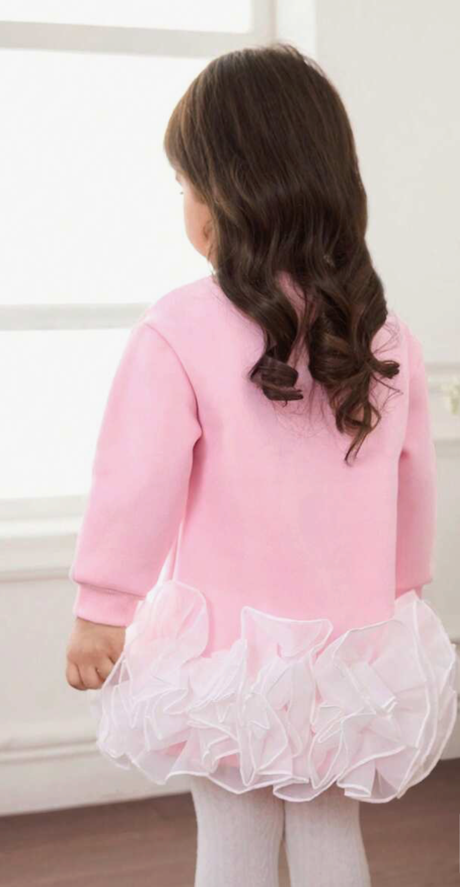 Pink Sweatshirt Dress