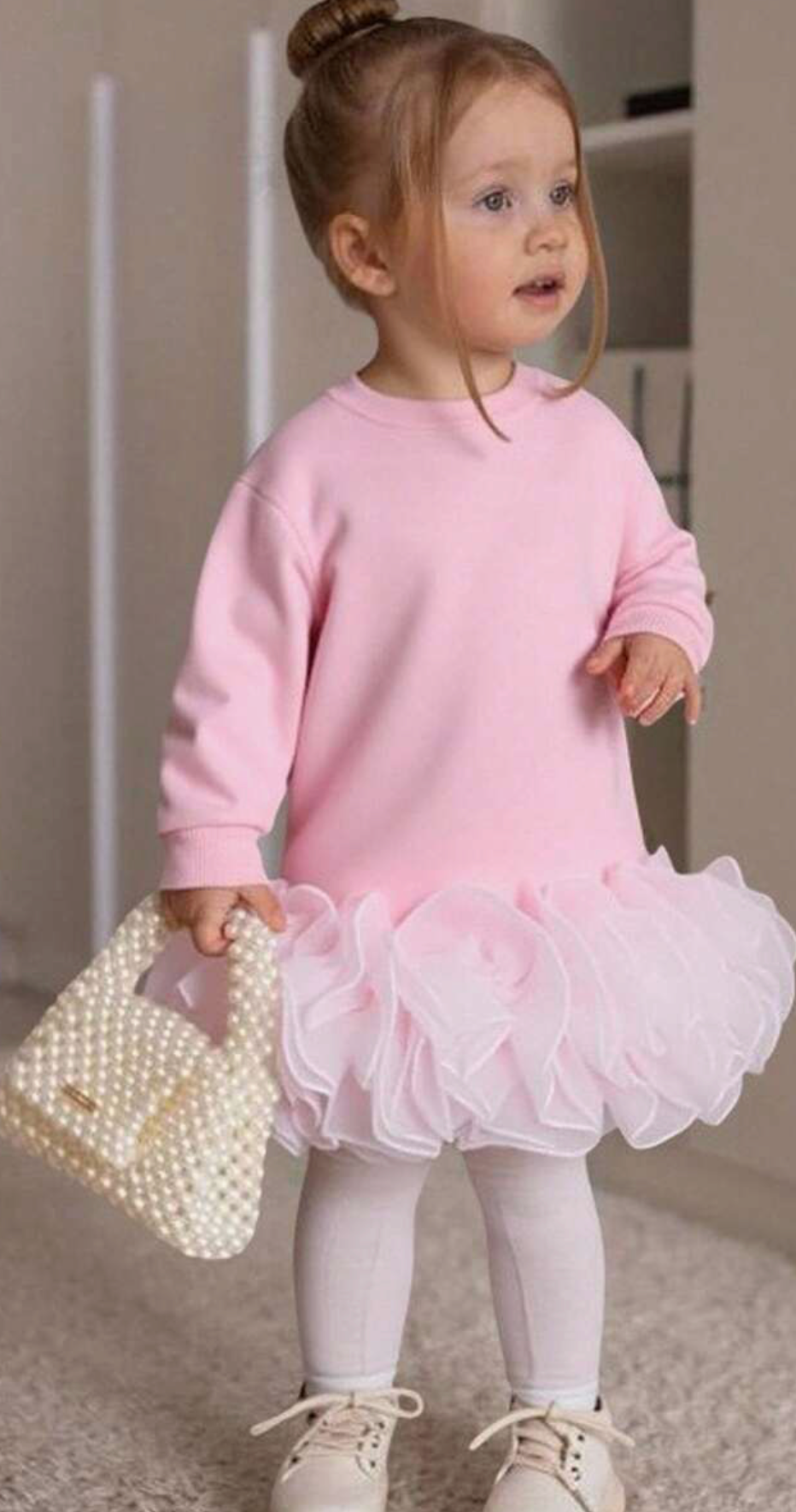 Pink Sweatshirt Dress