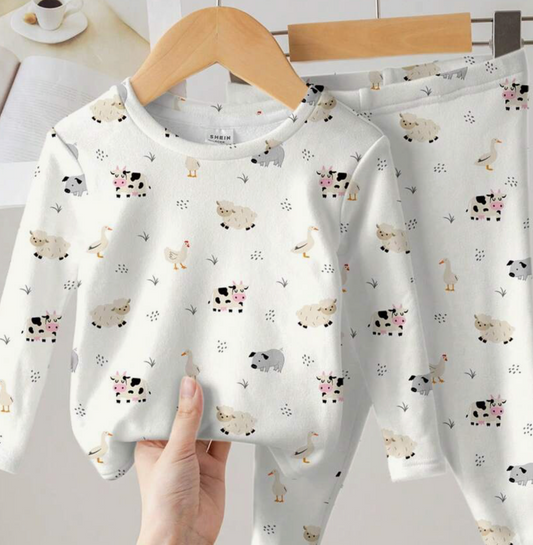 Two Piece Farm Animal pajama set