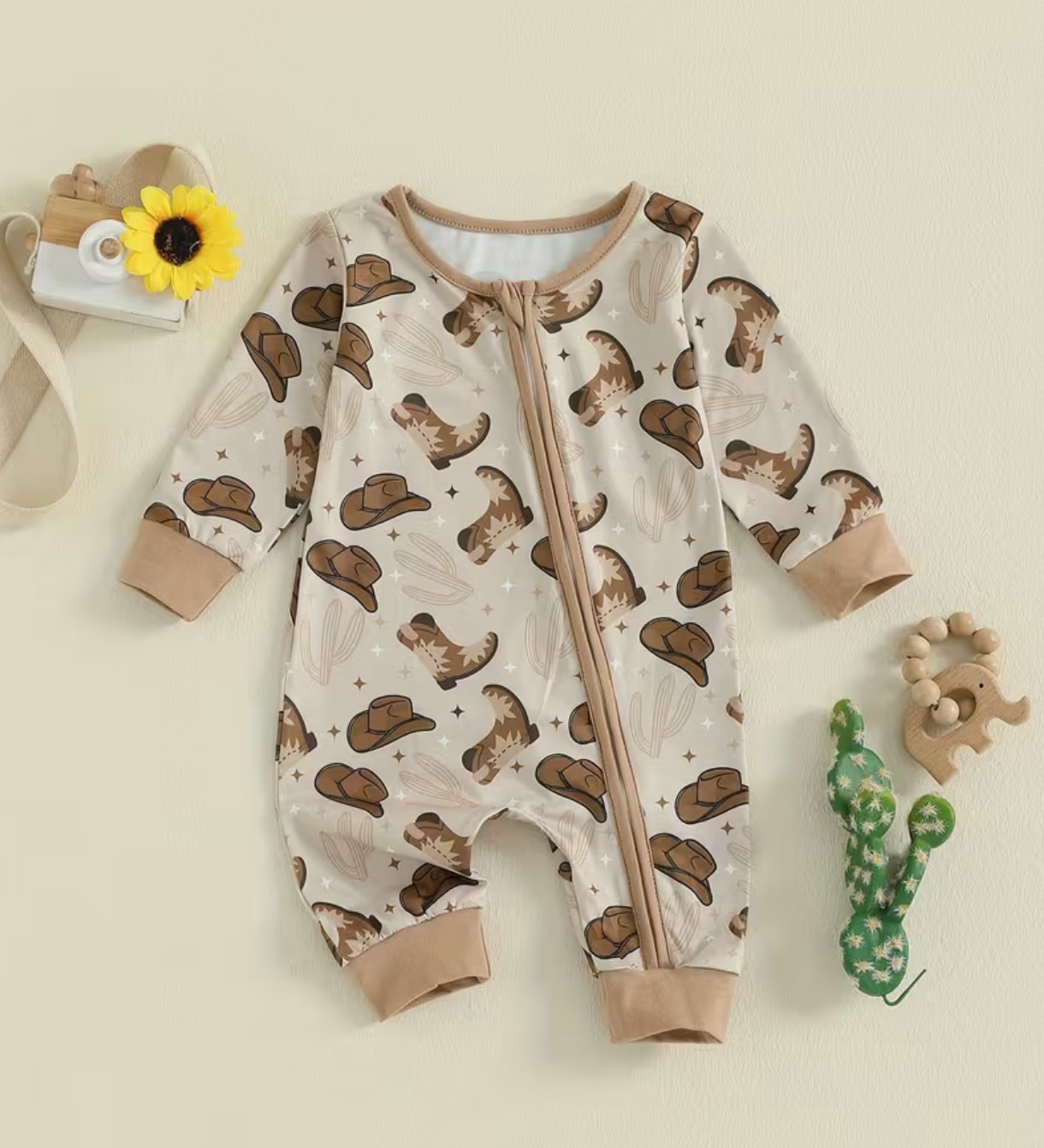 Western Cowboy Hat &  Boot Romper