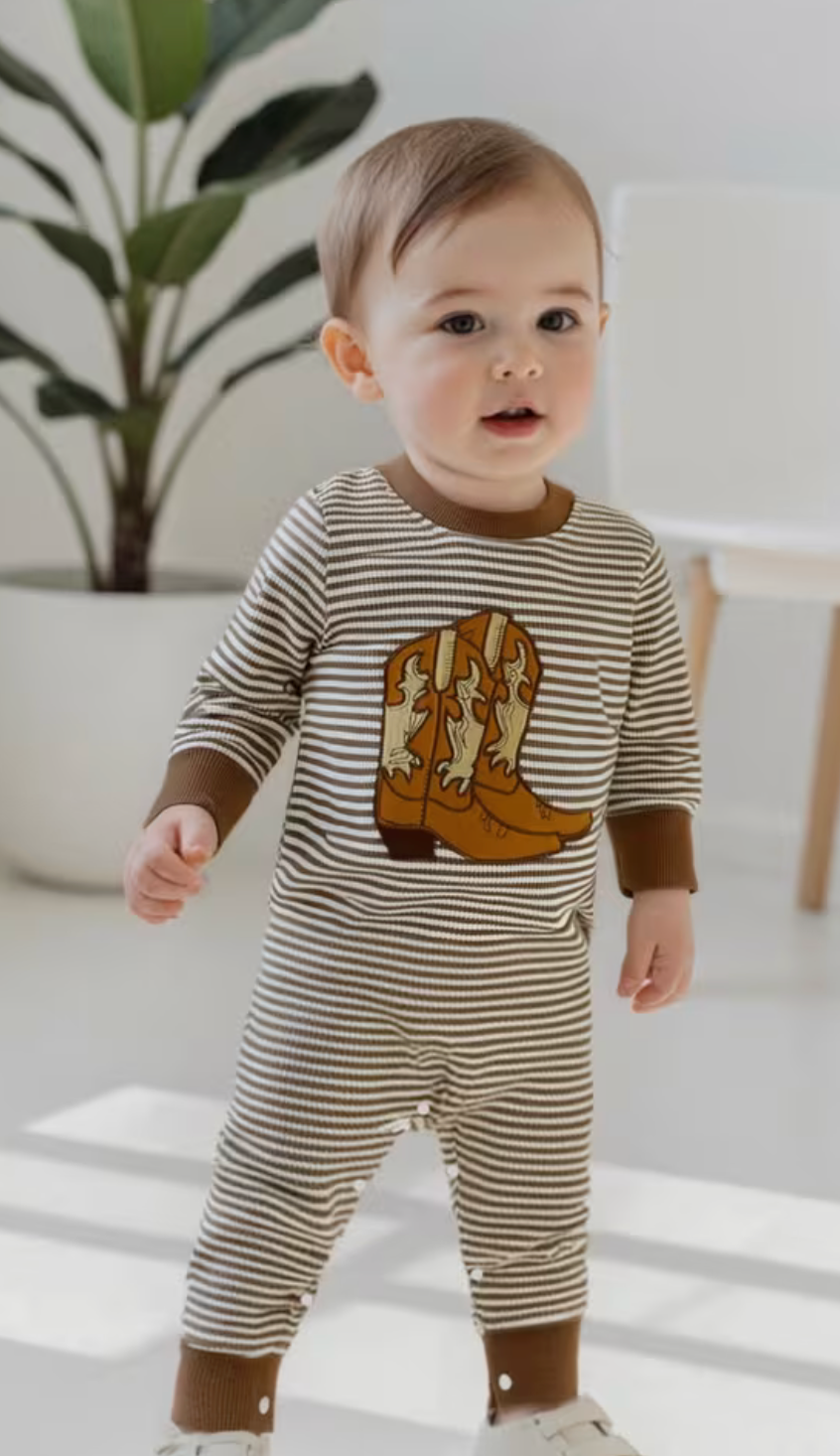 Striped Boot Romper