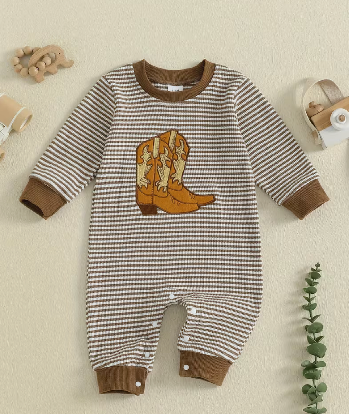 Striped Boot Romper