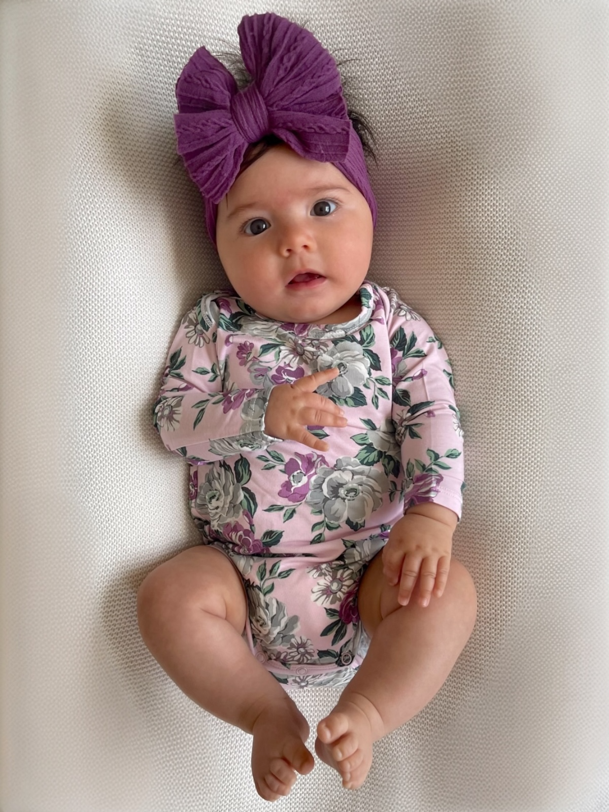 Long Sleeve Bodysuit, Blissful Blossoms