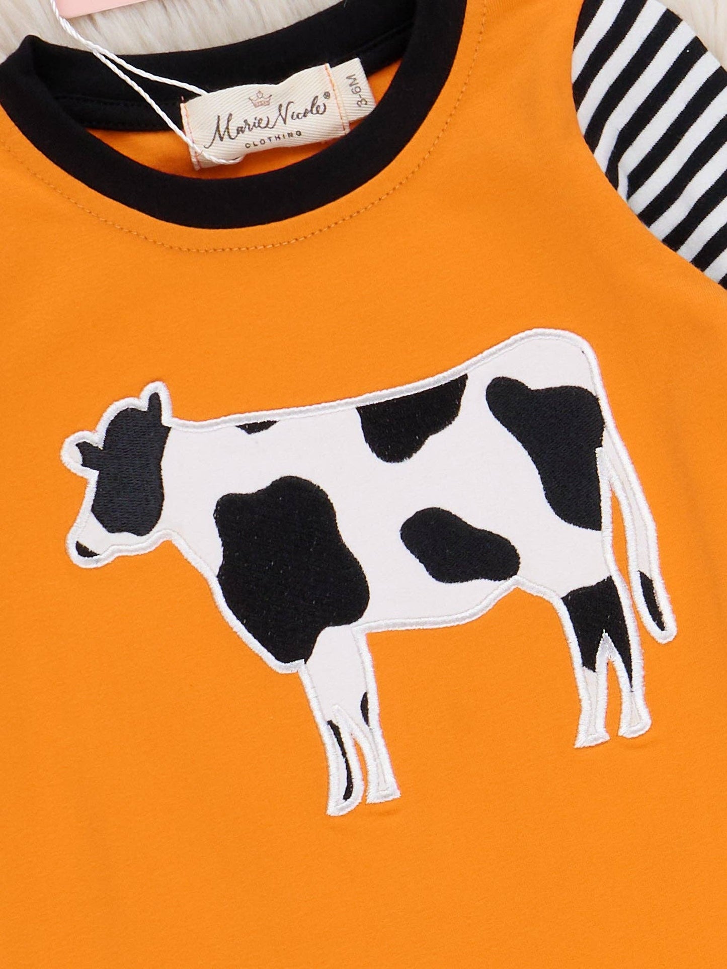 Embroidered Cow Romper