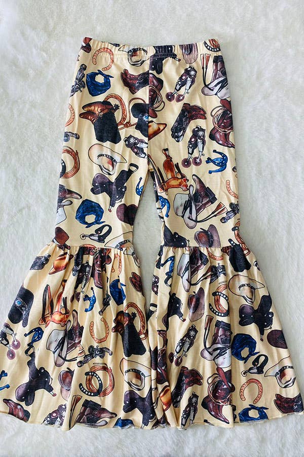 Western PrintFlare Leg Pant