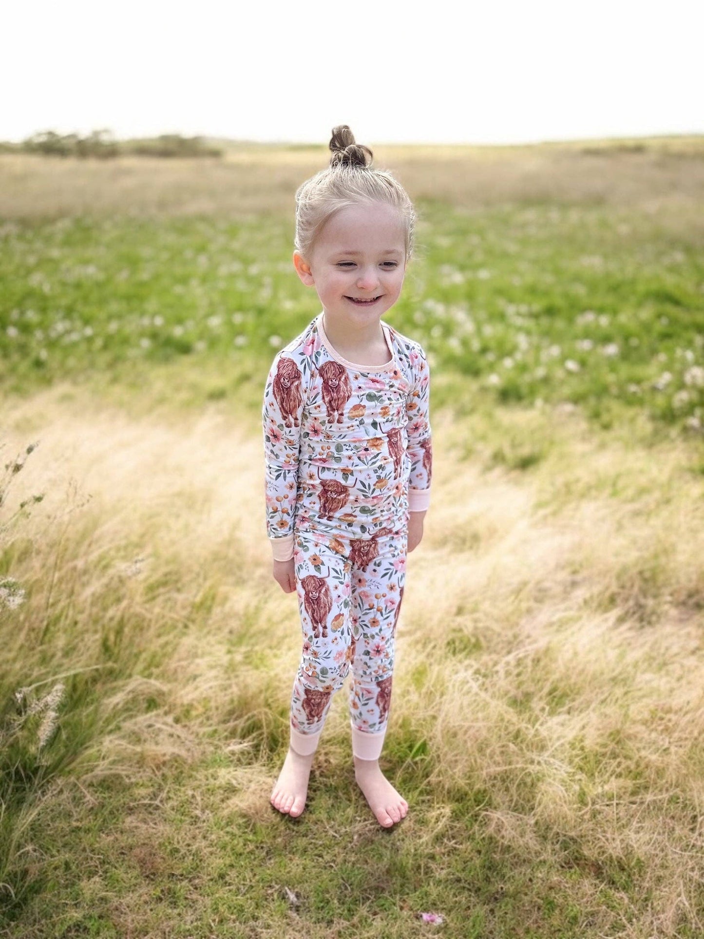 Highland Cow Bamboo Toddler Set: 3T