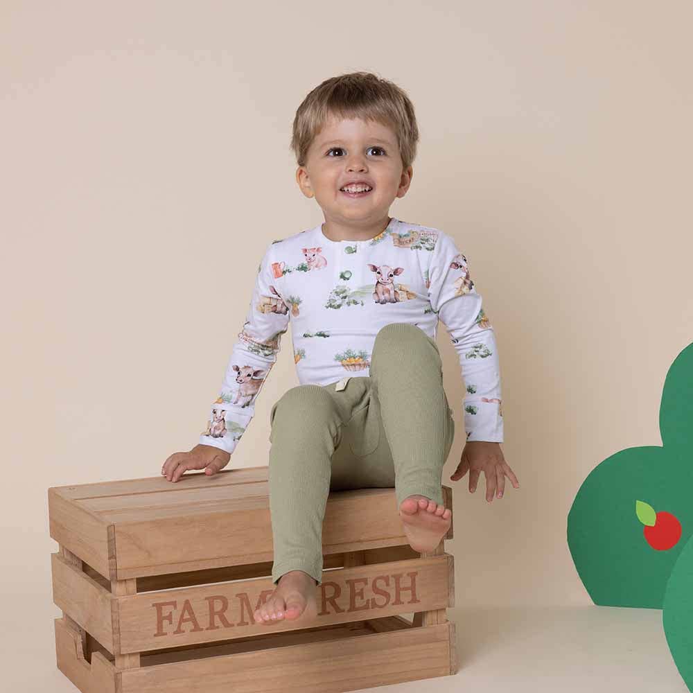 Farm Long Sleeve Organic Bodysuit: 0-3 Months (000)