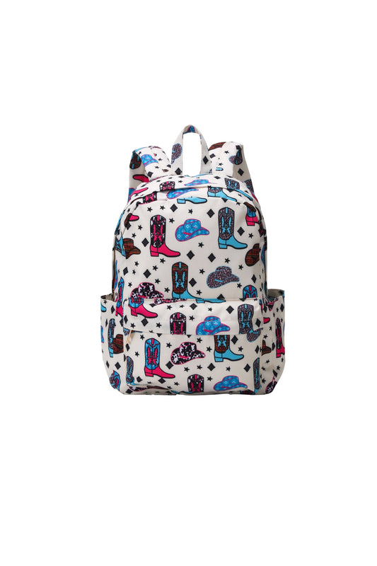 Western Kids Hat Boots Print Bag
