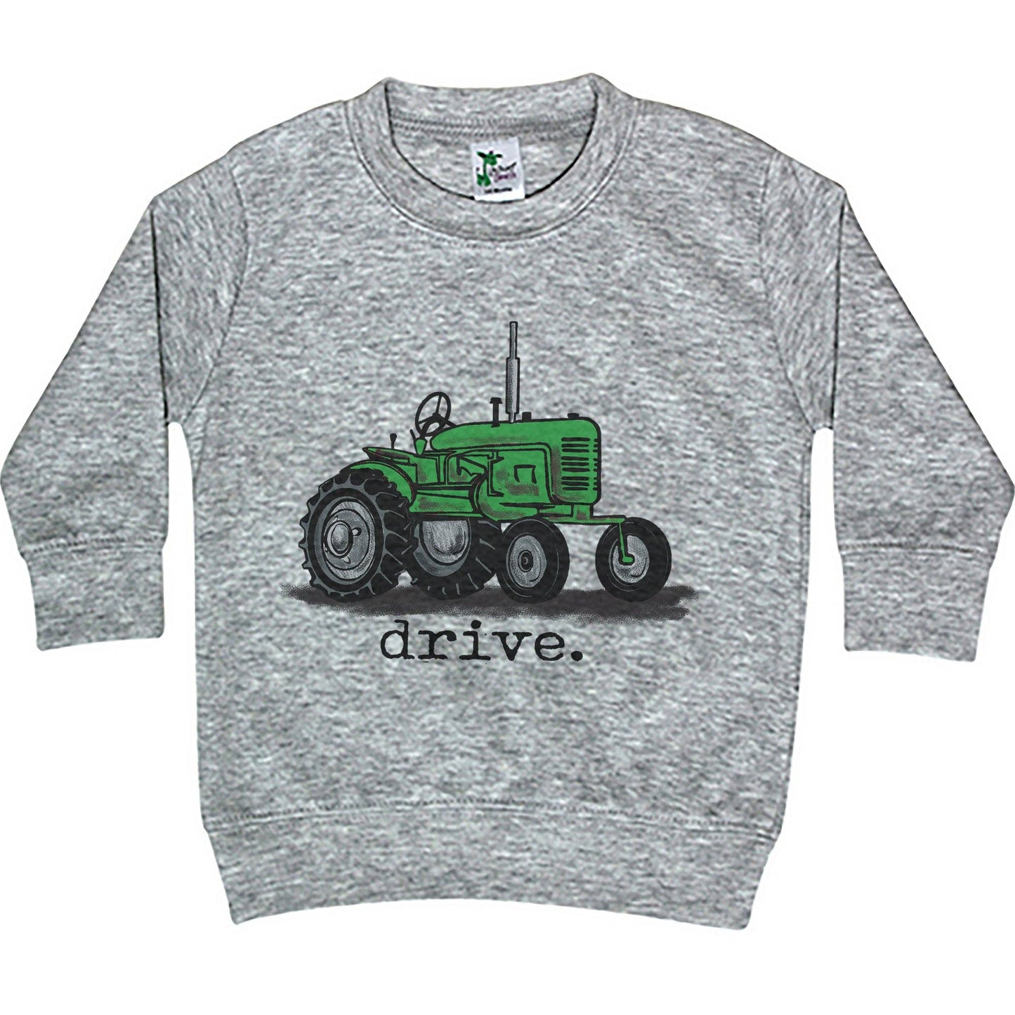 "Drive" Green Tractor Farm Kid Western Country Boy Clothing: 4T