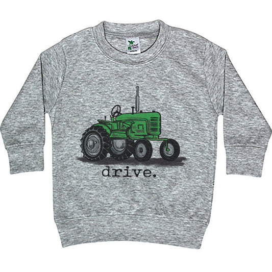"Drive" Green Tractor Farm Kid Western Country Boy Clothing: 4T
