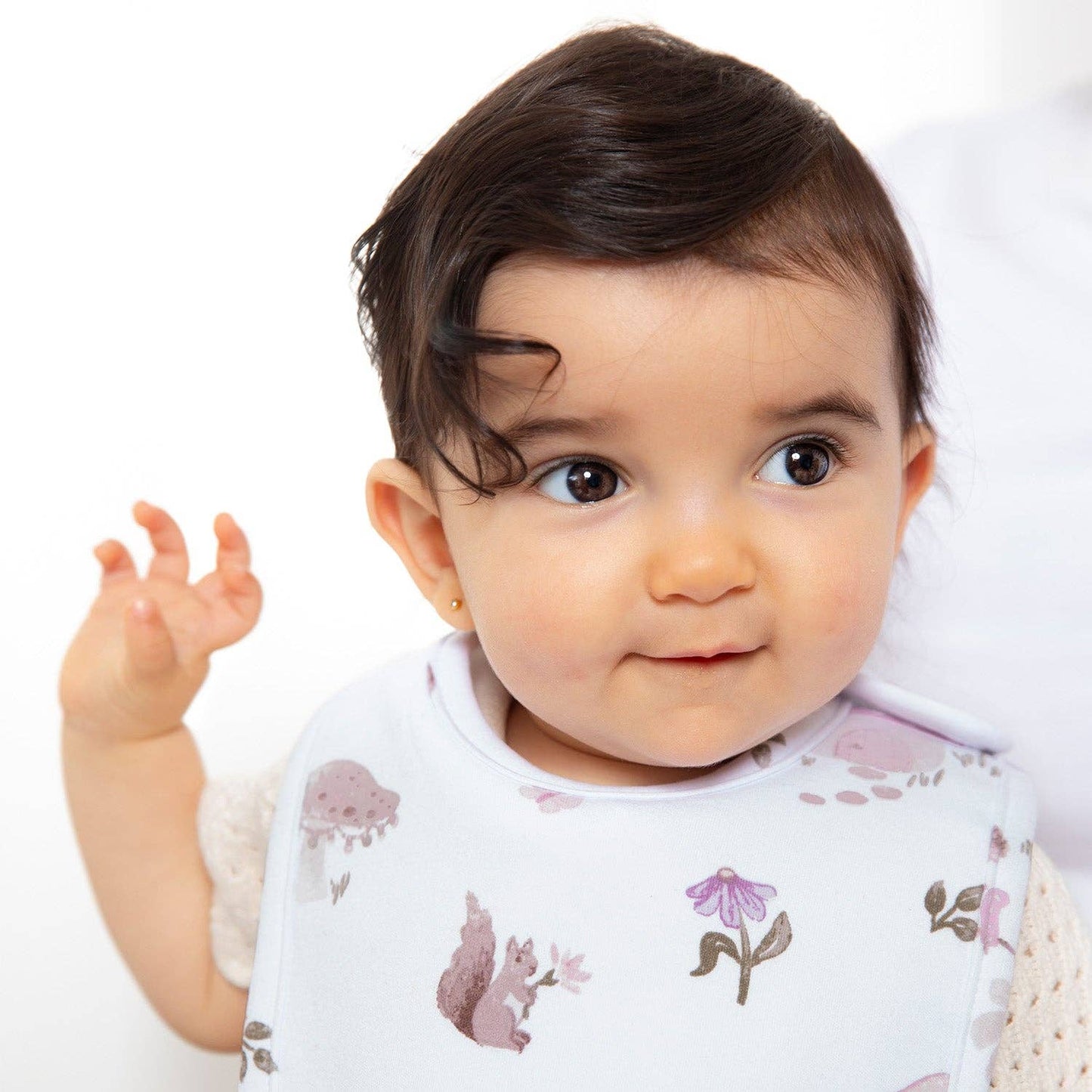 2pk Cotton Baby Bib Set | Mushroom House | Baby Accessories