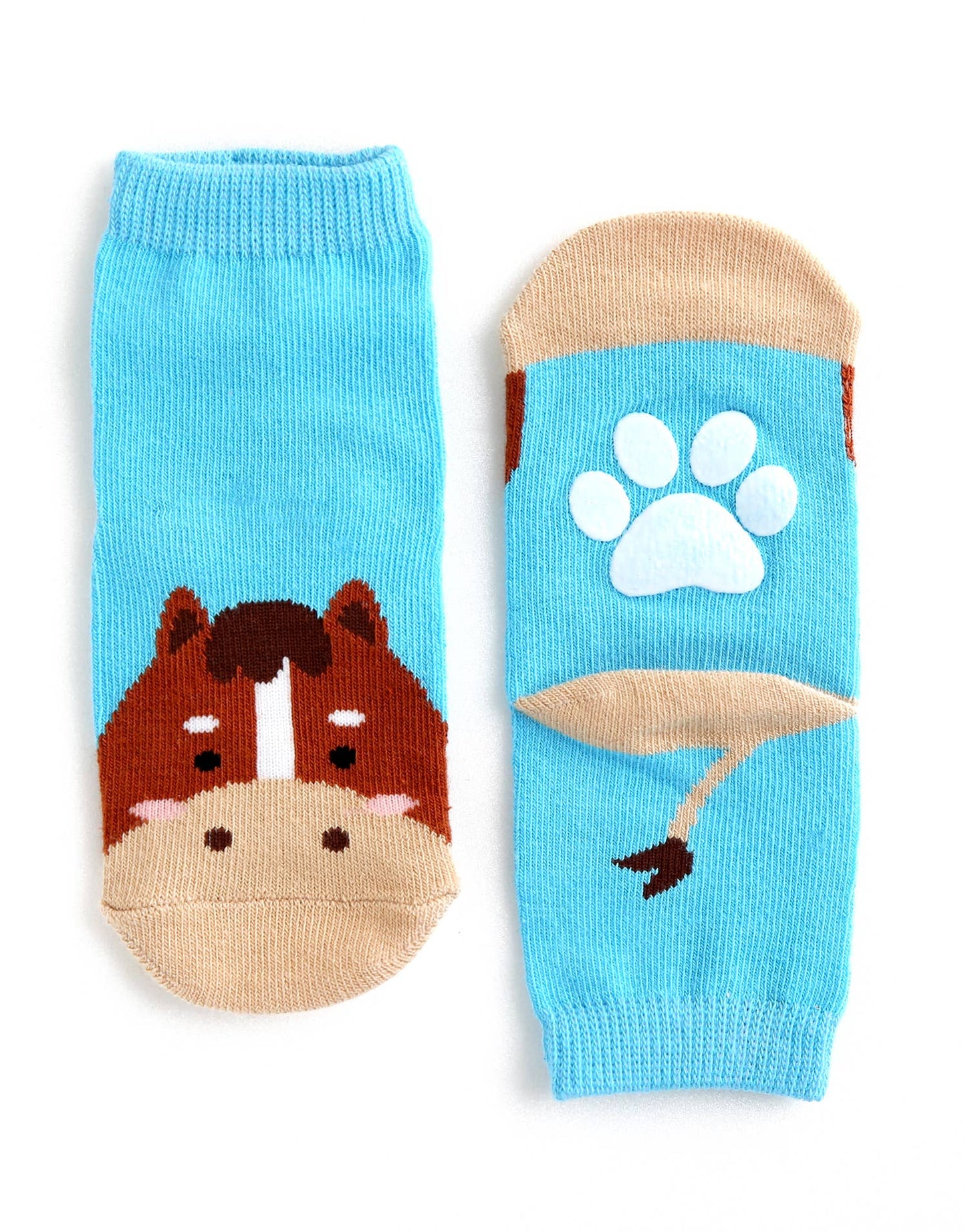 Horse Zoo Baby Animal Socks Horses: Blue / XS (0~18M)