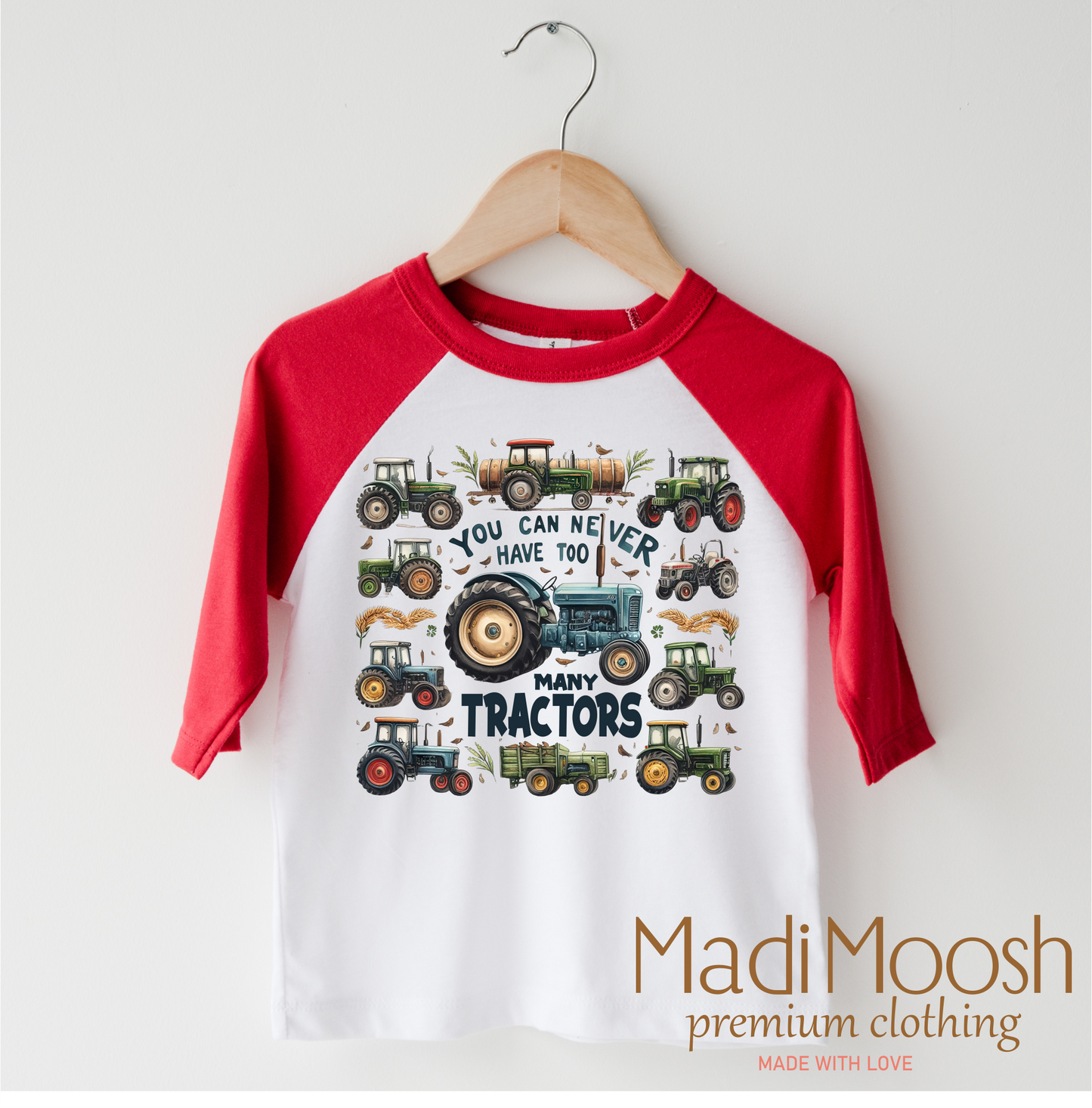 Types Of Tractors Shirt - Farmer Tee: Natural / 5T Kids