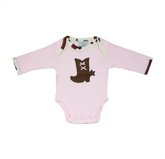 Haute Baby Rodeo Queen Boot Onesie L/s for Infant & Toddlers: 18M