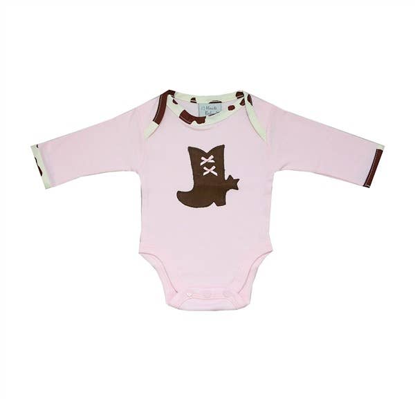 Haute Baby Rodeo Queen Boot Onesie L/s for Infant & Toddlers: 12M