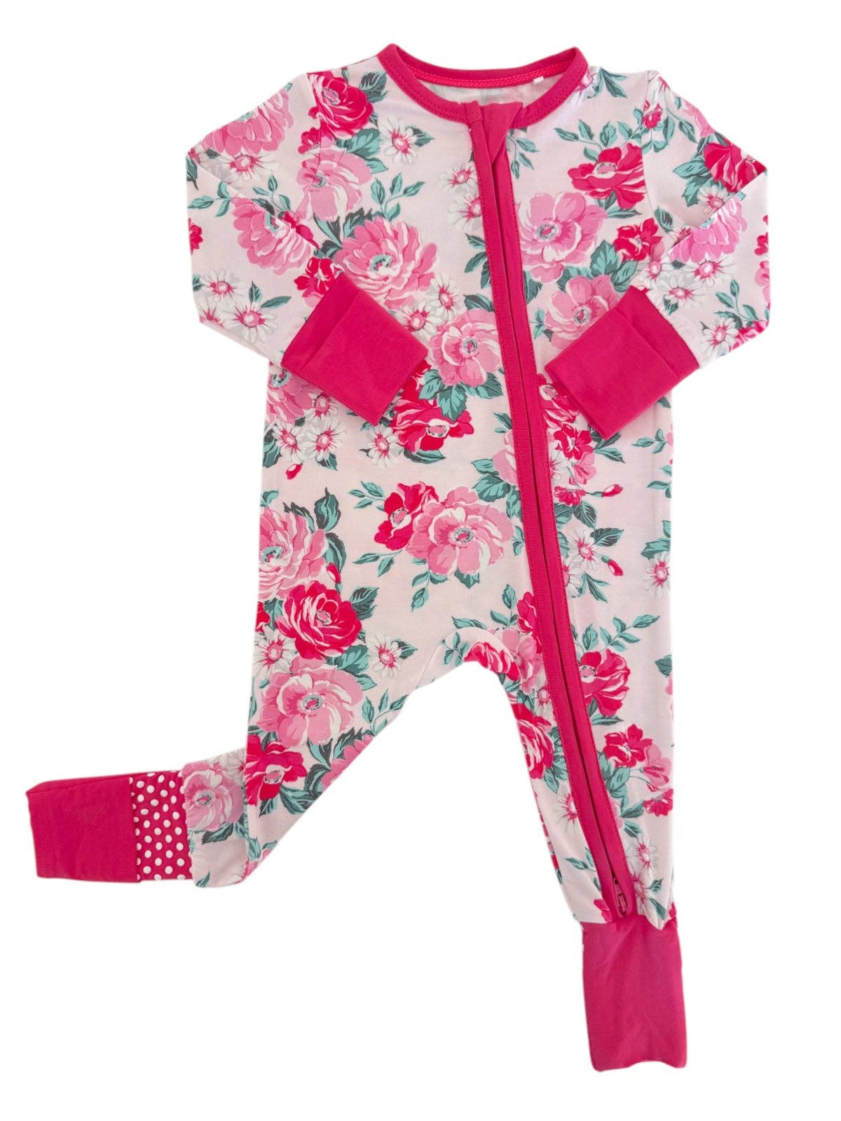 2-Way Zip Romper, Pink Splendor