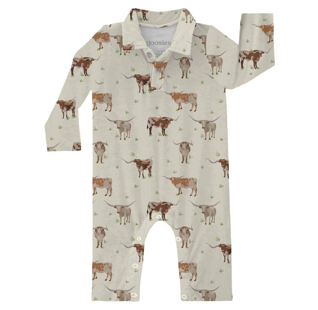 Longhorn Cows  - LS Polo Romper