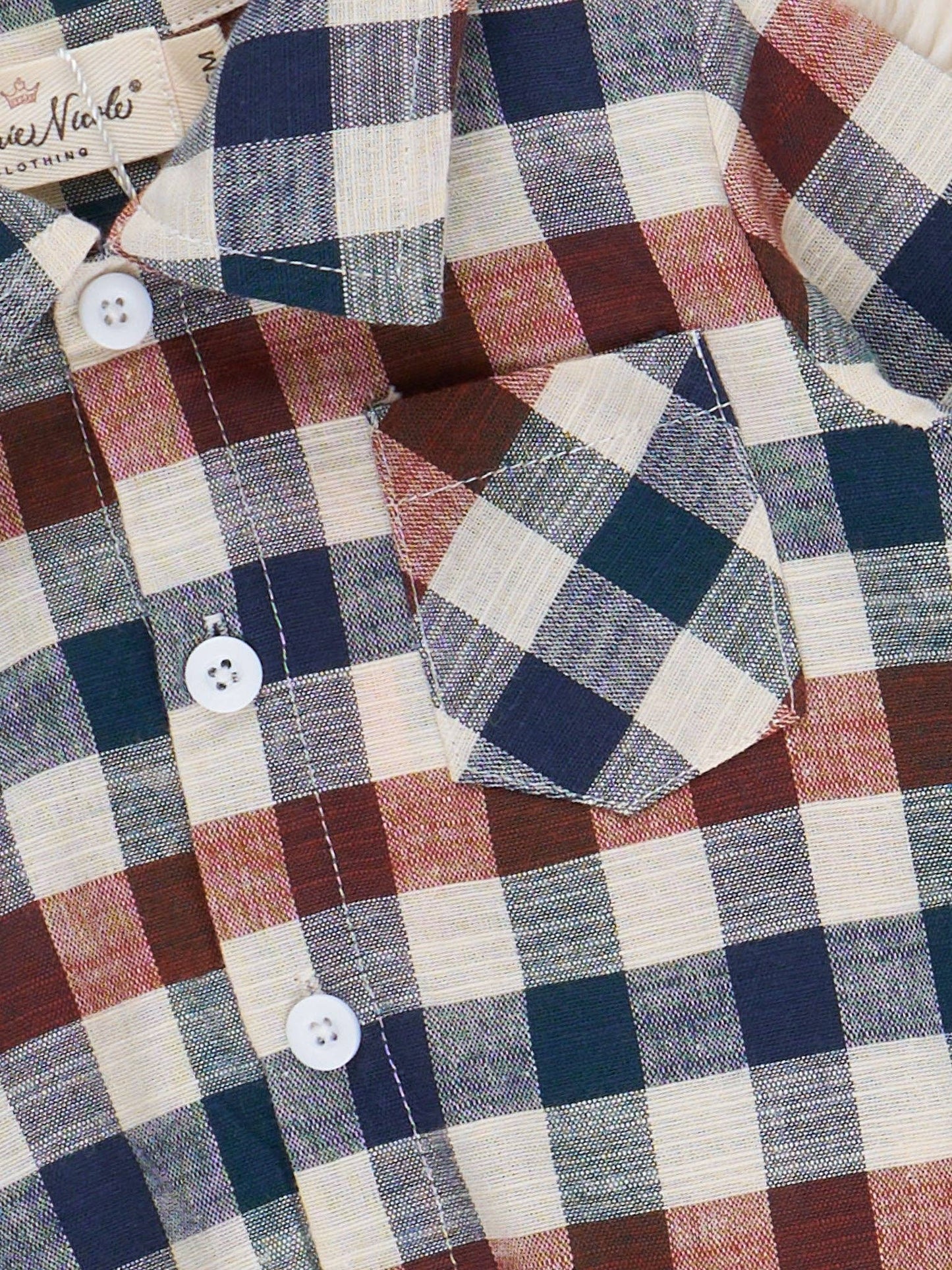 Vintage Plaid Button Up Bubble