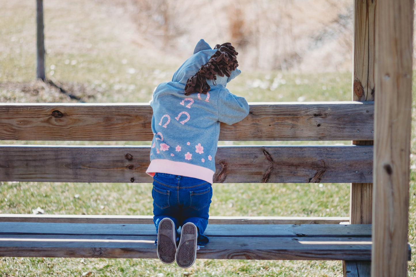 Pink Horse 3D Hoodie Toddler and Kids Western: 18 month