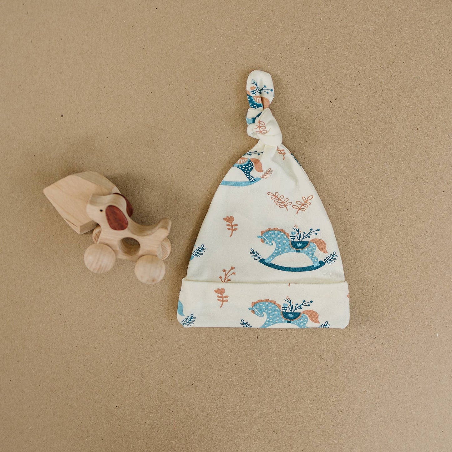 Organic Cotton Hat - Rocking Horse: 3-6